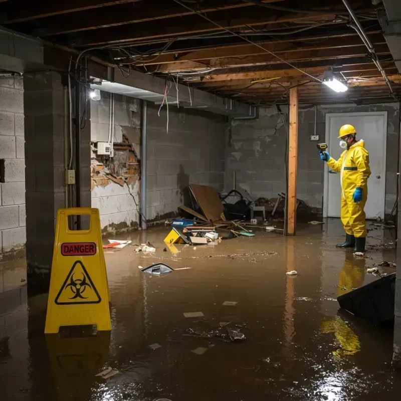 Flooded Basement Electrical Hazard in Fort Meade, FL Property